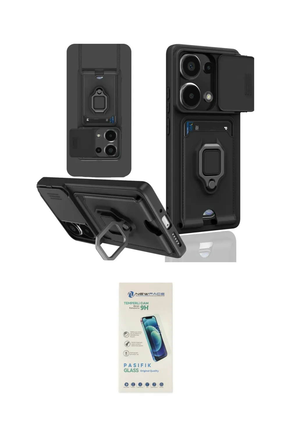 ieg™ Redmi Note 13 Pro 5G Kılıf Vadi Form Prime - Şeffaf Pasifik Cam Ekran Koruyucu