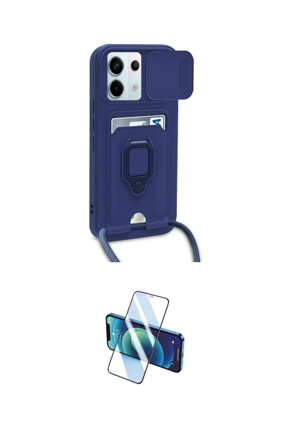 ieg™ Redmi Note 13 Pro 5G Kılıf Vadi Form Prime - Siyah 3D Antistatik Cam Ekran Koruyucu
