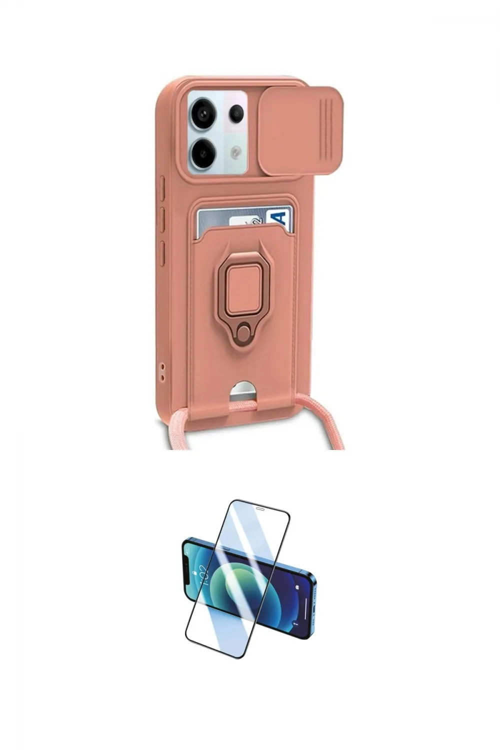 ieg™ Redmi Note 13 Pro 5G Kılıf Vadi Form Prime - Siyah 3D Antistatik Cam Ekran Koruyucu