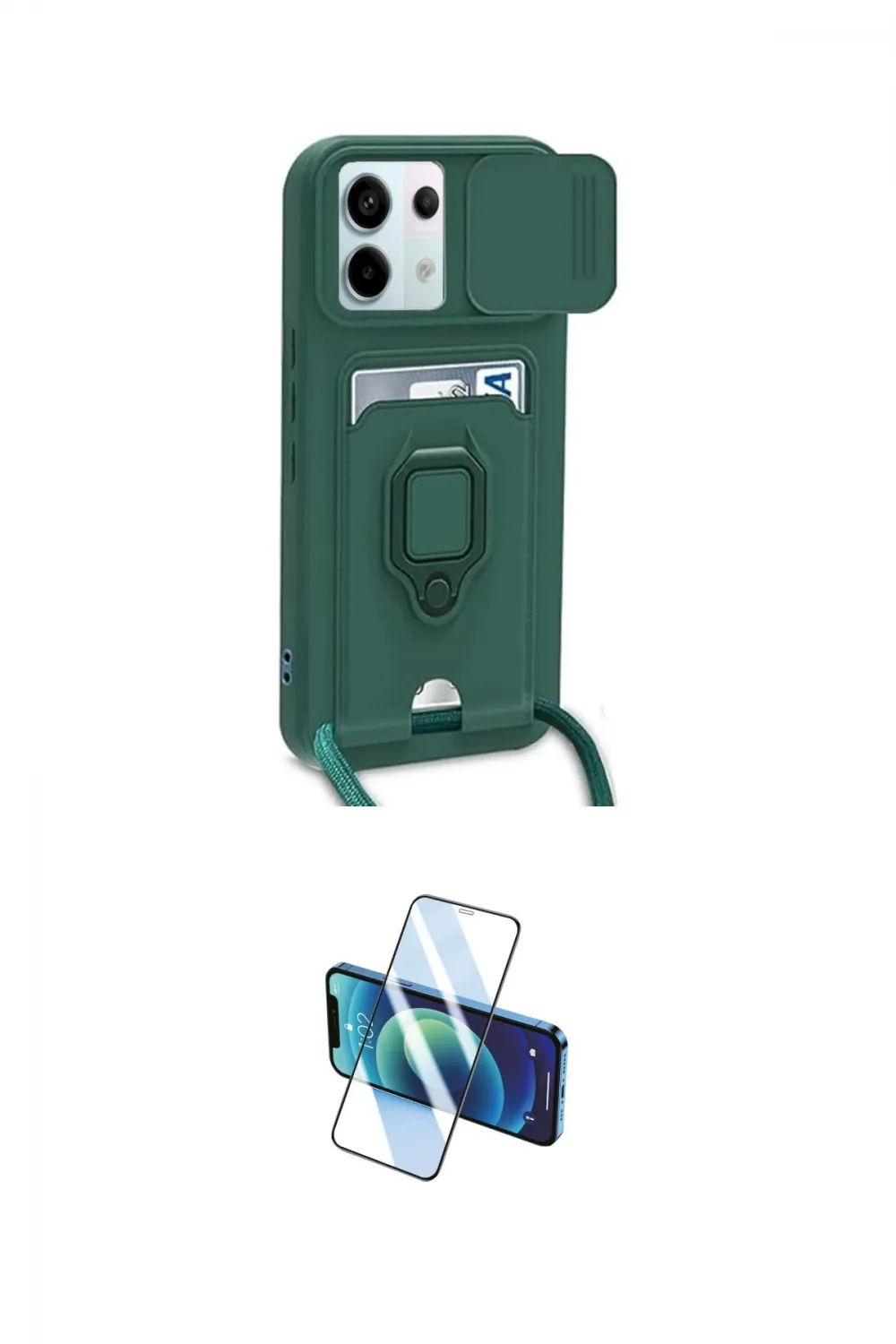 ieg™ Redmi Note 13 Pro 5G Kılıf Vadi Form Prime - Siyah 3D Antistatik Cam Ekran Koruyucu