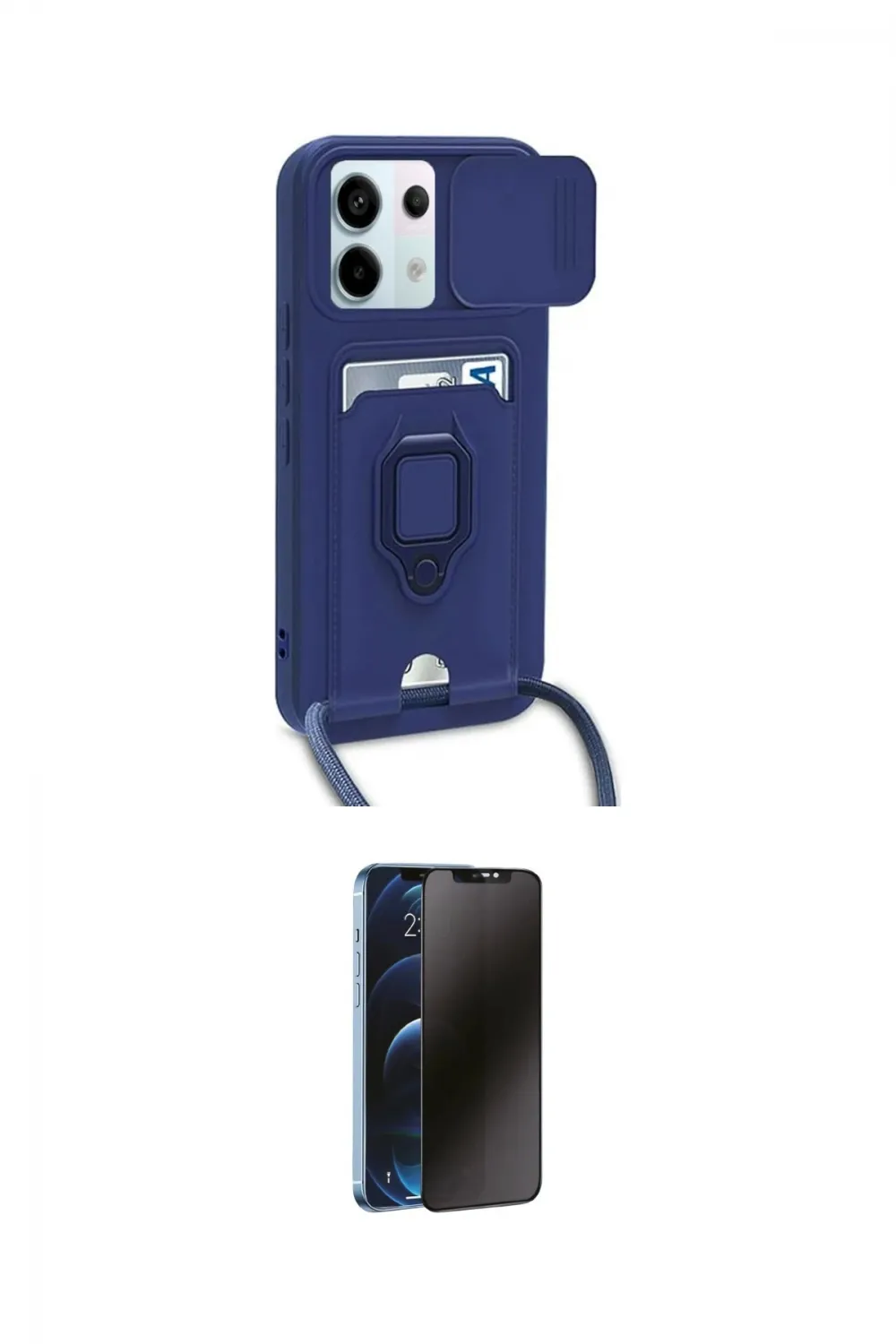 ieg™ Redmi Note 13 Pro 5G Kılıf Vadi Form Prime - Siyah 3D Antistatik Hayalet Cam Ekran Koruyucu