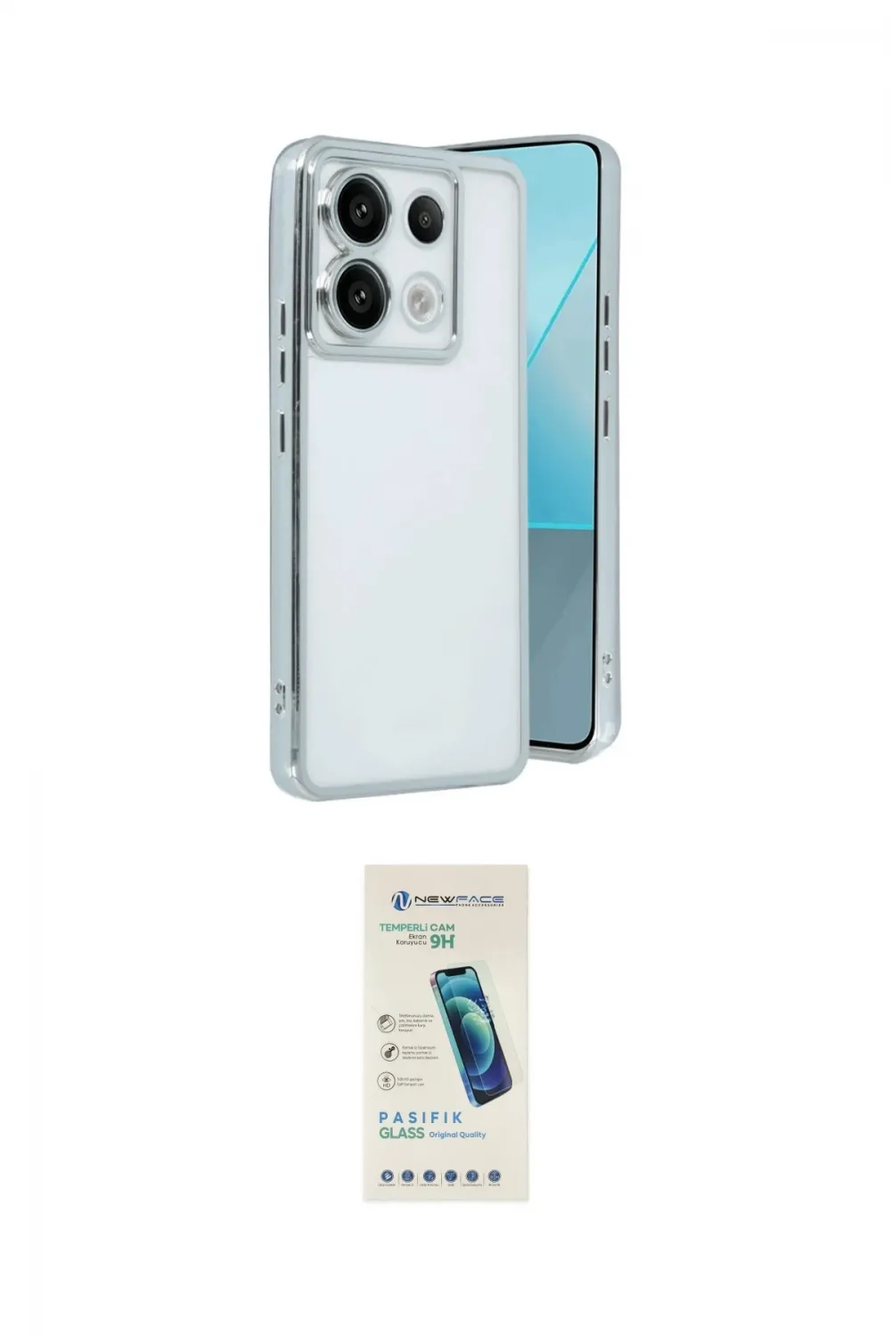 ieg™ Redmi Note 13 Pro 5G Kılıf Vadi Minimal - Şeffaf Pasifik Cam Ekran Koruyucu