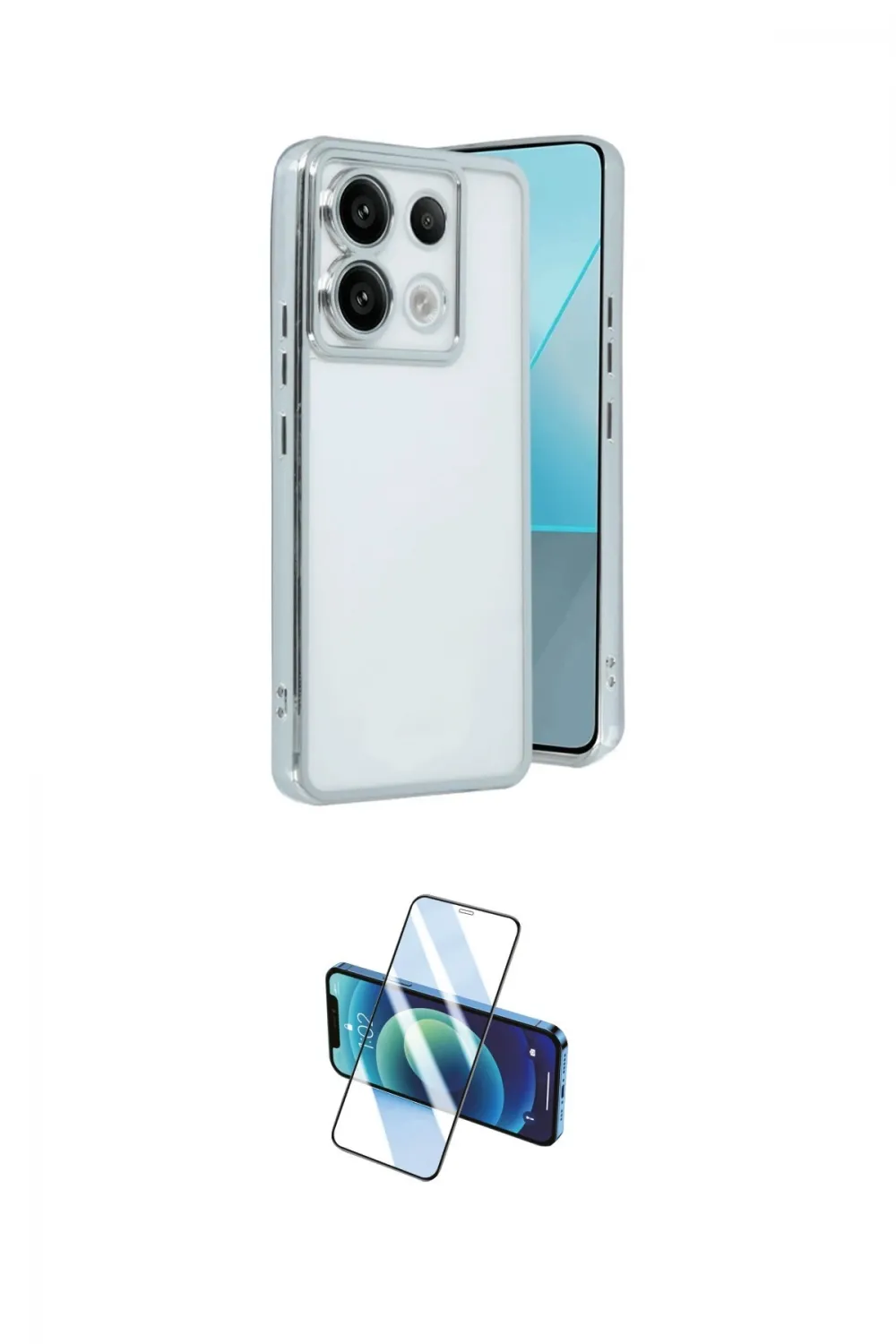 ieg™ Redmi Note 13 Pro 5G Kılıf Vadi Minimal - Siyah 3D Antistatik Cam Ekran Koruyucu
