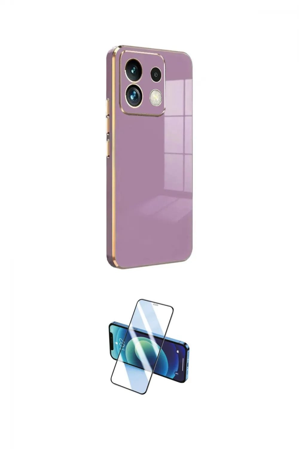 ieg™ Redmi Note 13 Pro 5G Kılıf Yankı Serisi - Siyah 3D Antistatik Cam Ekran Koruyucu