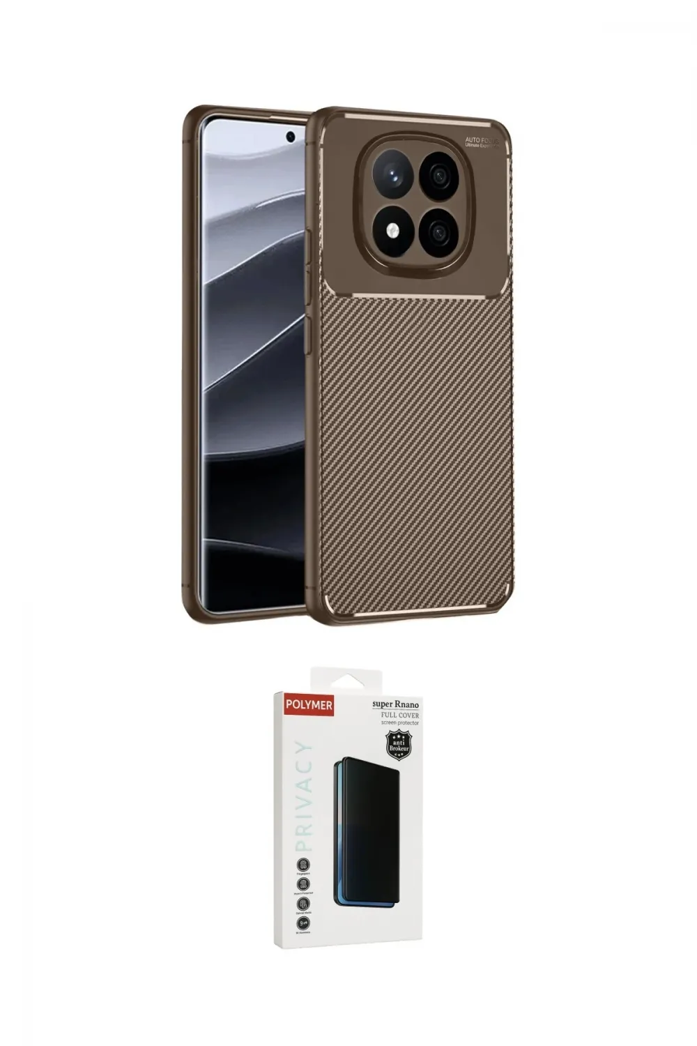 ieg™ Redmi Note 14 Pro 4G Kılıf Eksen Form Prime - Şeffaf Hayalet Polymer Nano Ekran Koruyucu