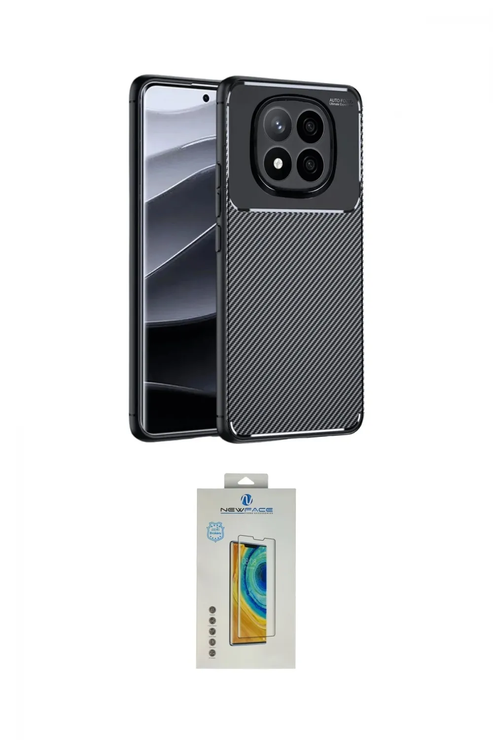 ieg™ Redmi Note 14 Pro 4G Kılıf Eksen Form Prime - Şeffaf Polymer Nano Ekran Koruyucu