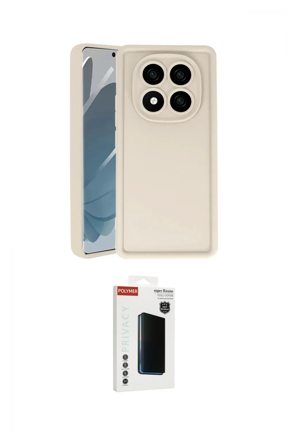 ieg™ Redmi Note 14 Pro 4G Kılıf Yankı Yansıma Özel Seri - Şeffaf Hayalet Polymer Nano Ekran Koruyucu