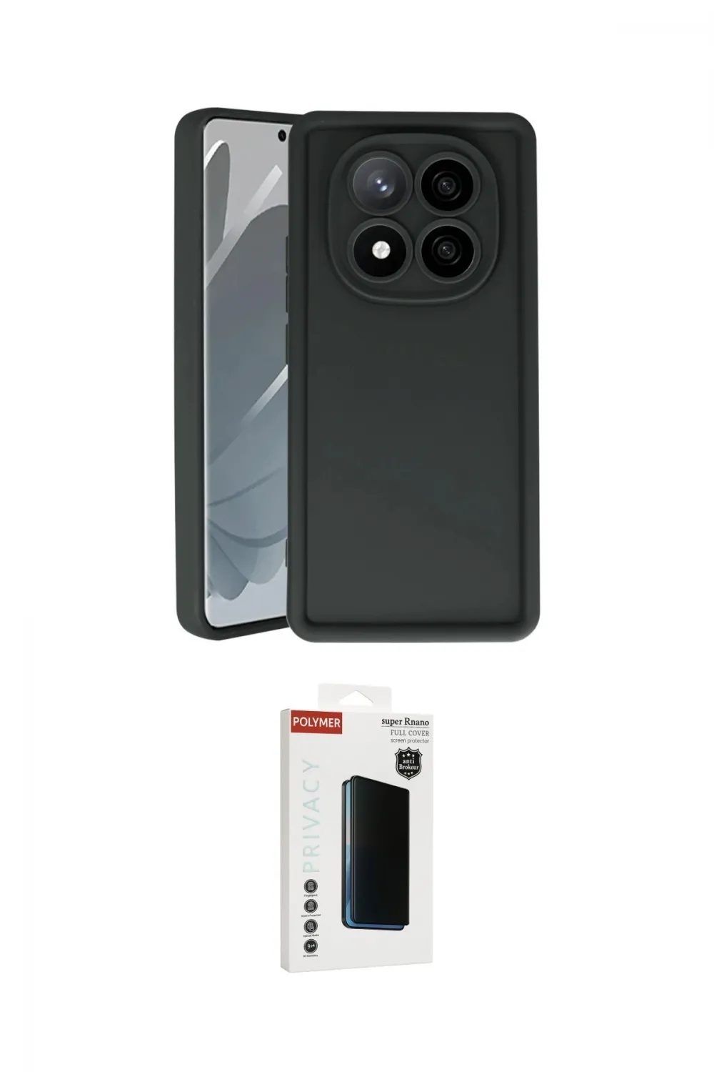 ieg™ Redmi Note 14 Pro 4G Kılıf Yankı Yansıma Özel Seri - Şeffaf Hayalet Polymer Nano Ekran Koruyucu