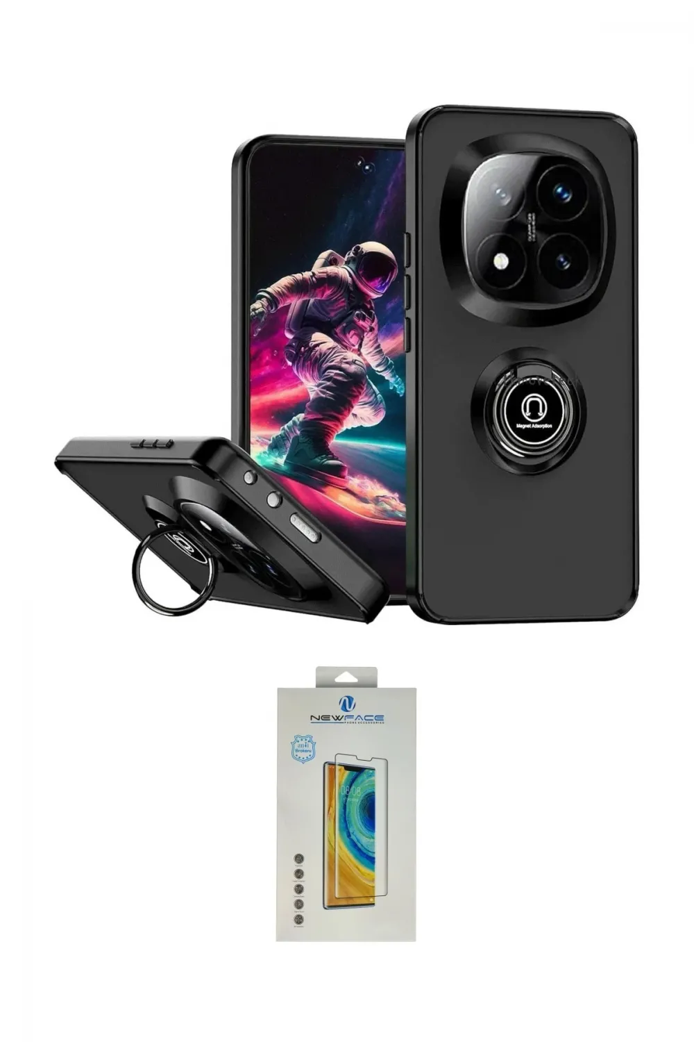 ieg™ Redmi Note 14 Pro 4G Kılıf Yörünge Çizgi - Şeffaf Polymer Nano Ekran Koruyucu