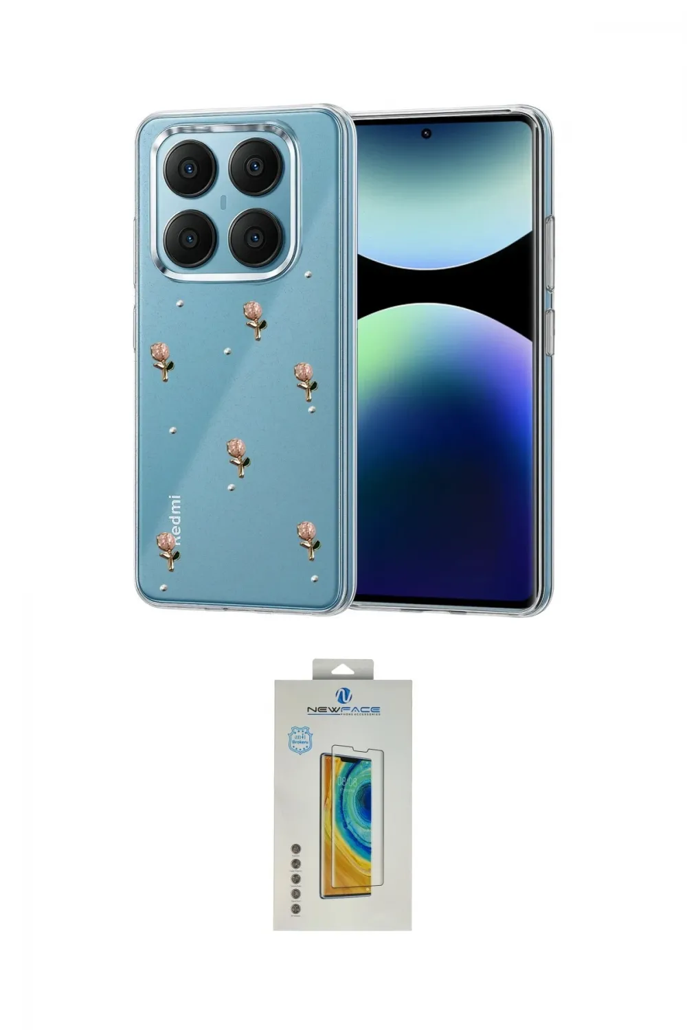 ieg™ Redmi Note 14 Pro 4G Kılıf Yörünge Form - Şeffaf Polymer Nano Ekran Koruyucu