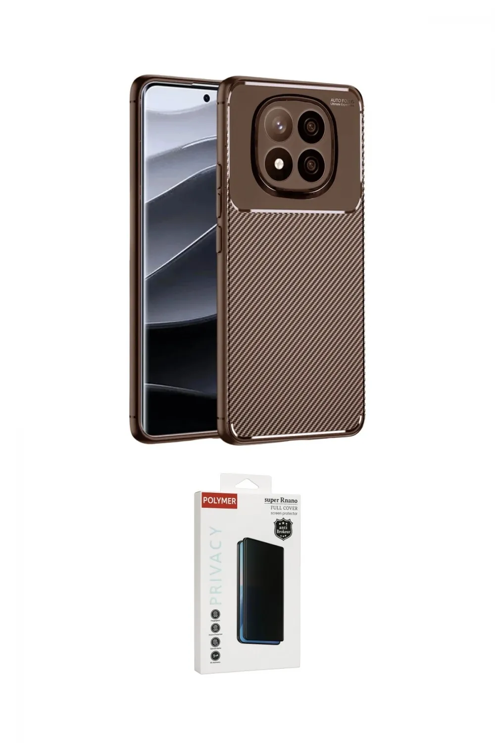 ieg™ Redmi Note 14 Pro Plus Kılıf Eksen Form Prime - Siyah Hayalet Polymer Nano Ekran Koruyucu