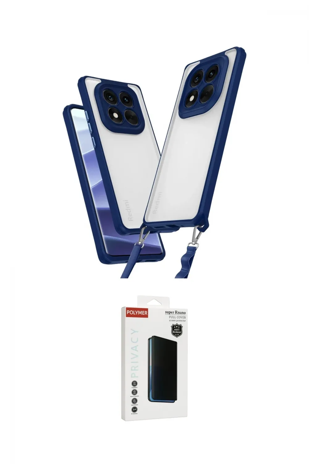 ieg™ Redmi Note 14 Pro Plus Kılıf Ufuk Klasik - Siyah Hayalet Polymer Nano Ekran Koruyucu