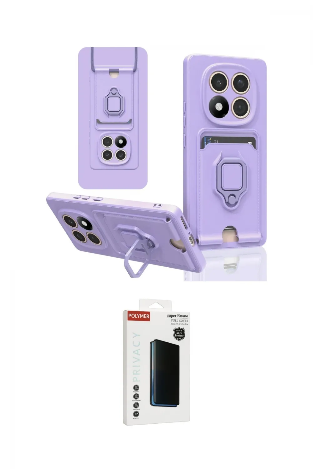 ieg™ Redmi Note 14 Pro Plus Kılıf Vadi Form Prime - Siyah Hayalet Polymer Nano Ekran Koruyucu