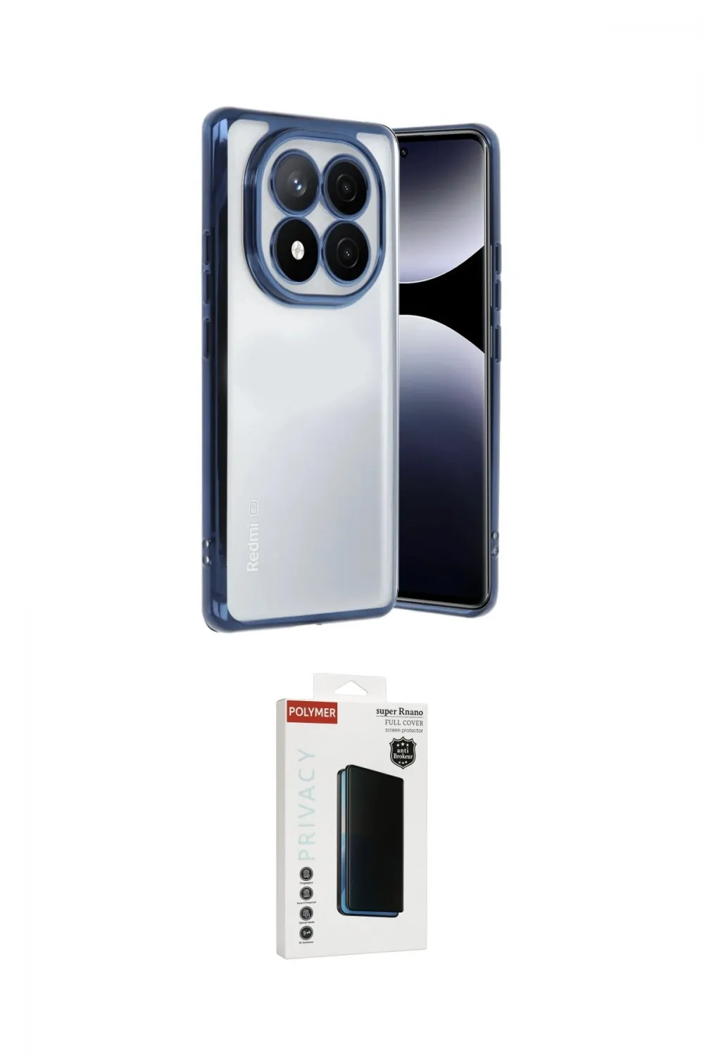 ieg™ Redmi Note 14 Pro Plus Kılıf Vadi Minimal - Siyah Hayalet Polymer Nano Ekran Koruyucu