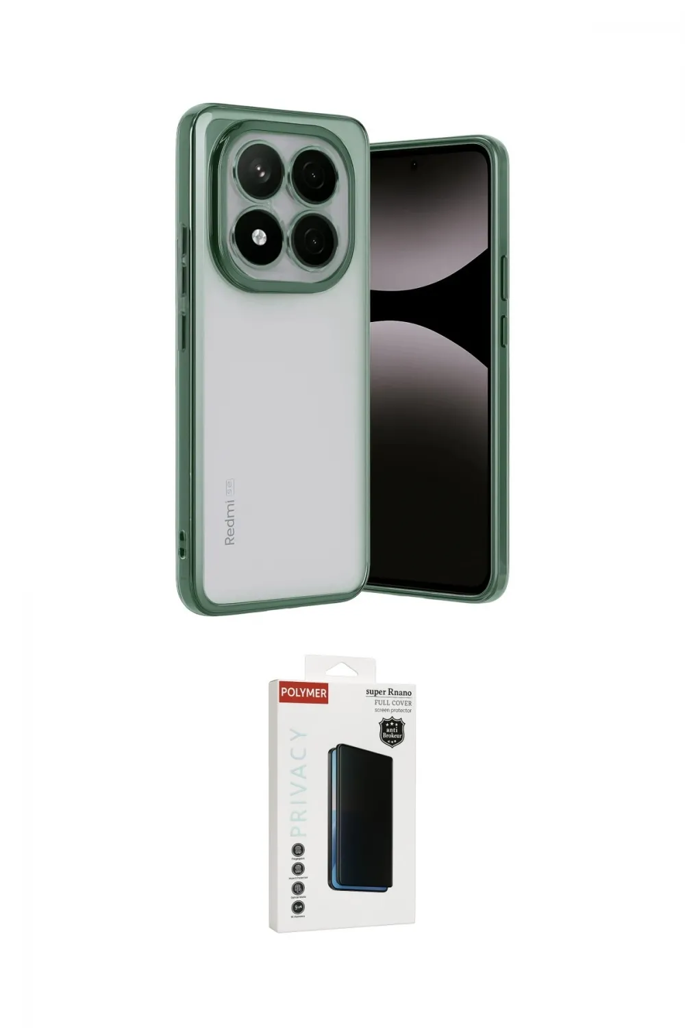 ieg™ Redmi Note 14 Pro Plus Kılıf Vadi Minimal - Siyah Hayalet Polymer Nano Ekran Koruyucu