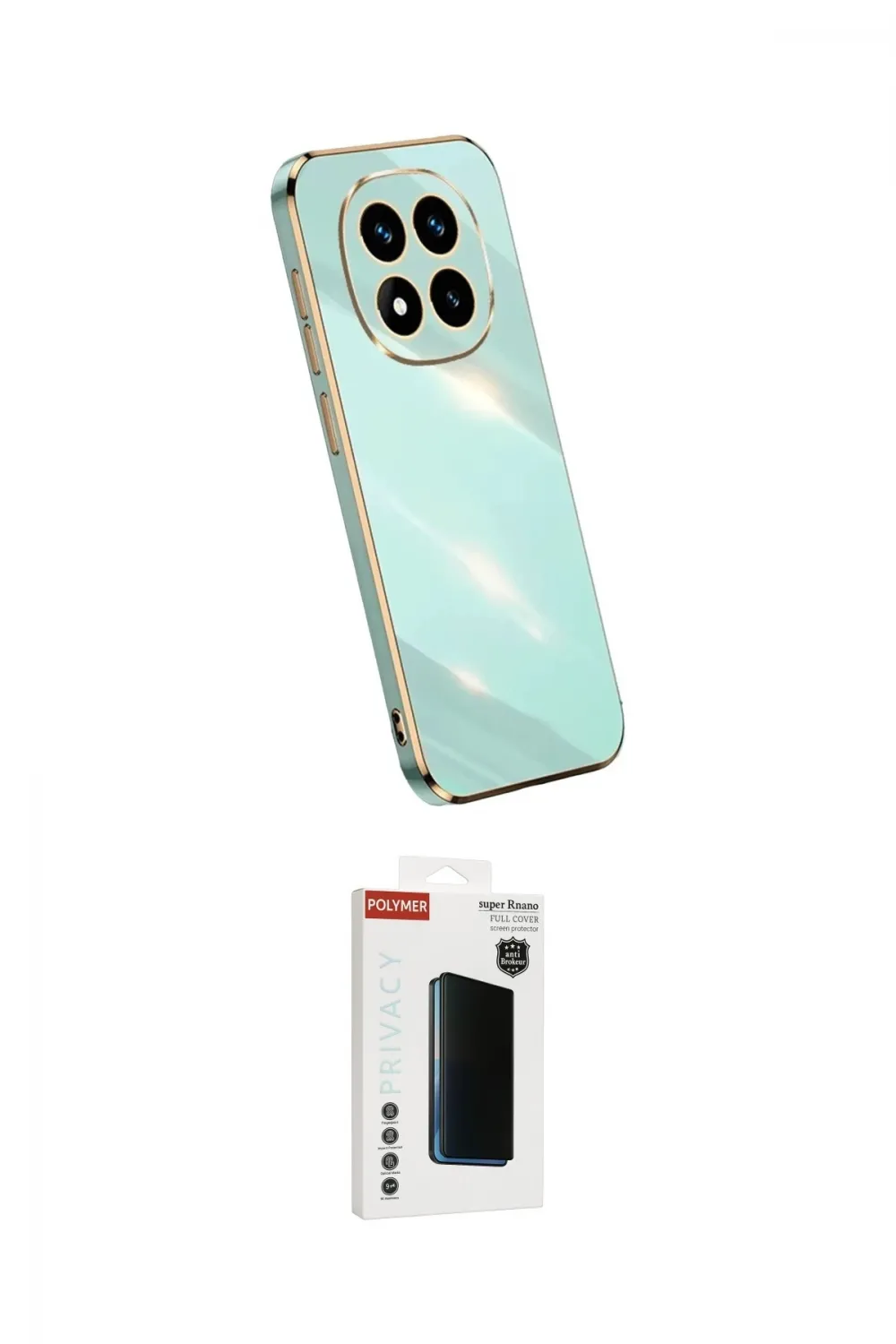 ieg™ Redmi Note 14 Pro Plus Kılıf Yankı Serisi - Siyah Hayalet Polymer Nano Ekran Koruyucu