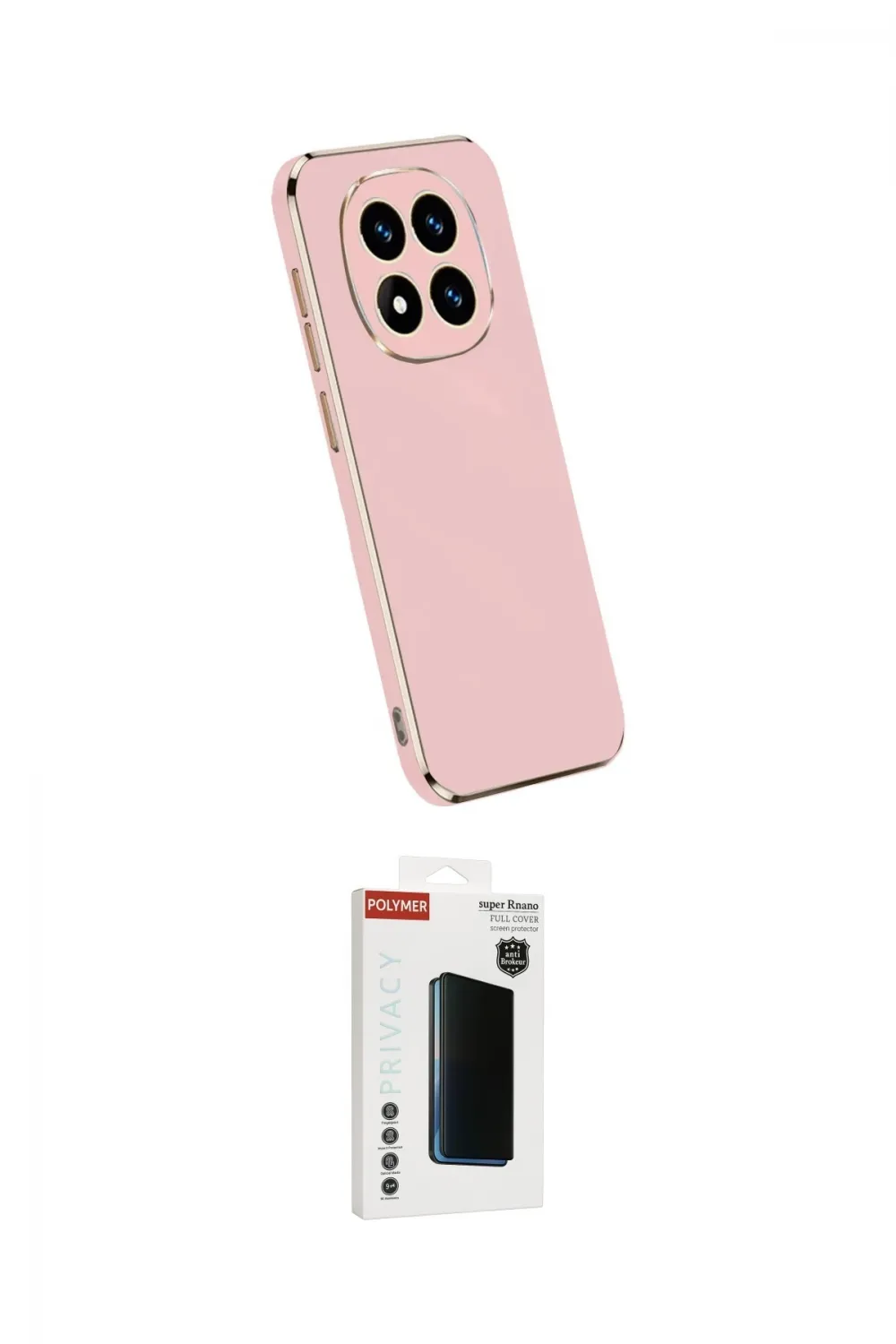 ieg™ Redmi Note 14 Pro Plus Kılıf Yankı Serisi - Siyah Hayalet Polymer Nano Ekran Koruyucu