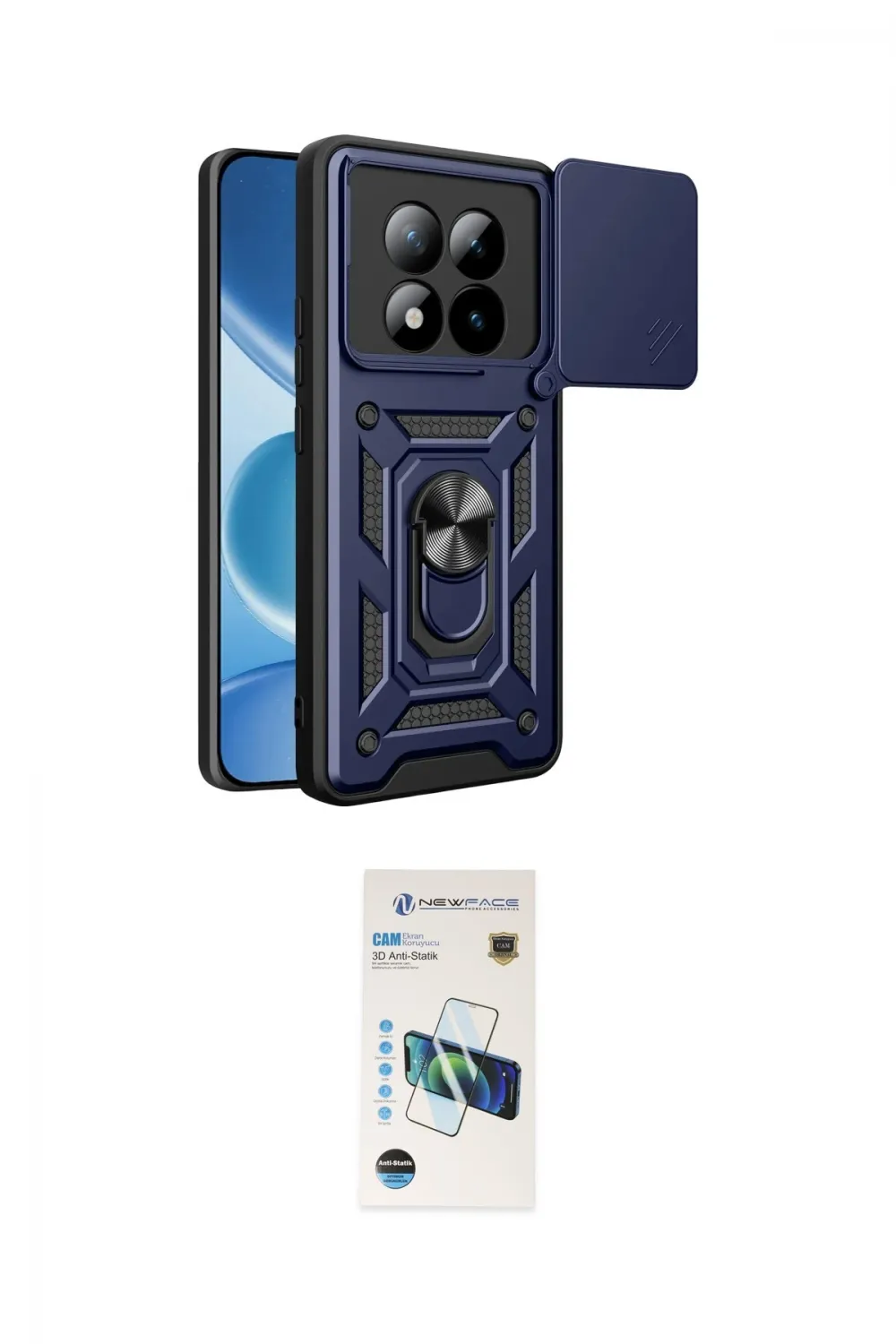 ieg™ Redmi Note 15 Pro 5G Kılıf Ahenk Klasik - Siyah 3D Antistatik Cam Ekran Koruyucu