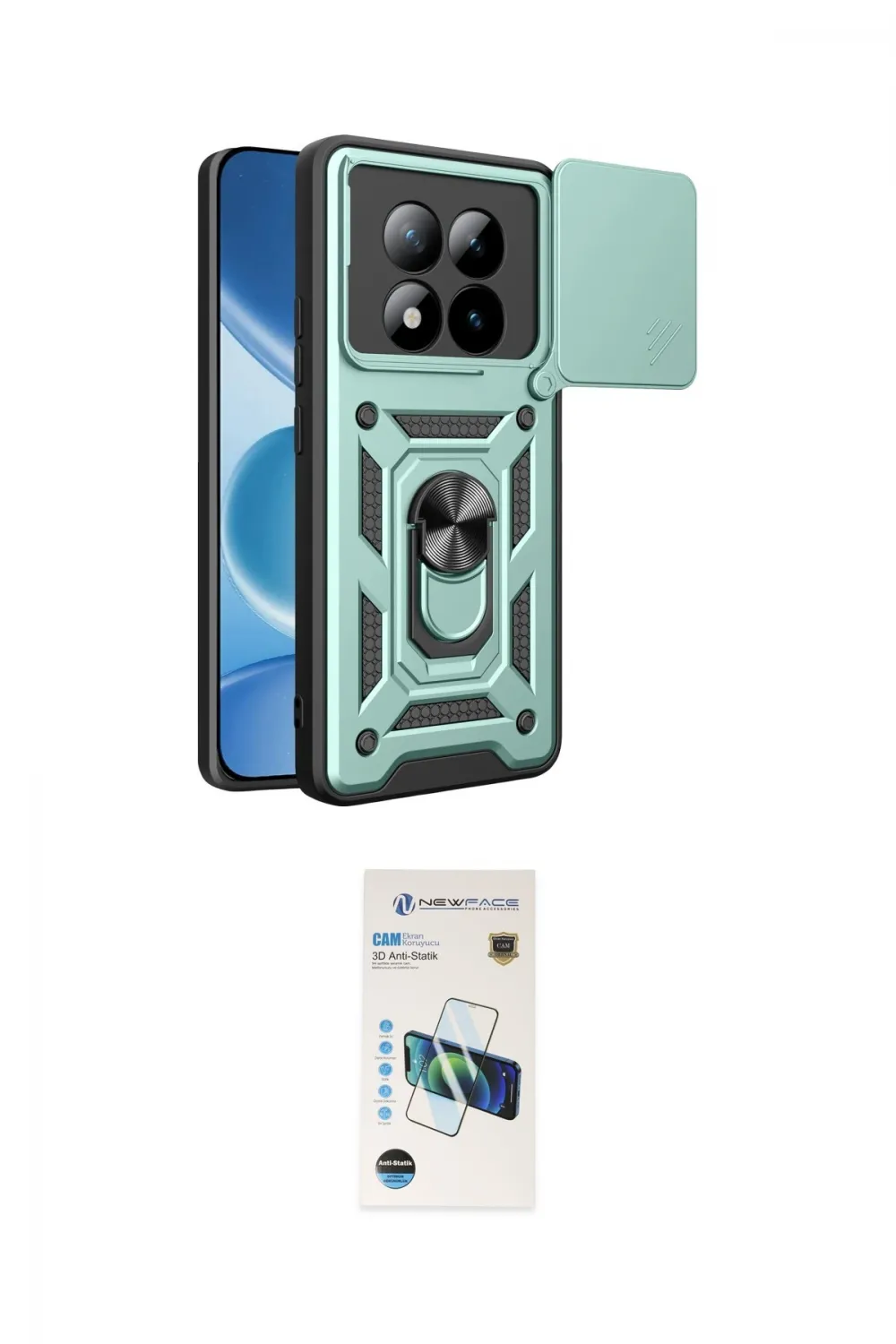 ieg™ Redmi Note 15 Pro 5G Kılıf Ahenk Klasik - Siyah 3D Antistatik Cam Ekran Koruyucu