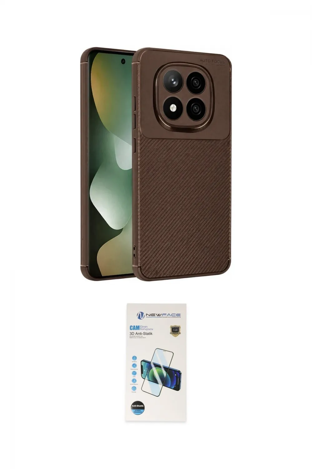 ieg™ Redmi Note 15 Pro 5G Kılıf Eksen Form Prime - Siyah 3D Antistatik Cam Ekran Koruyucu