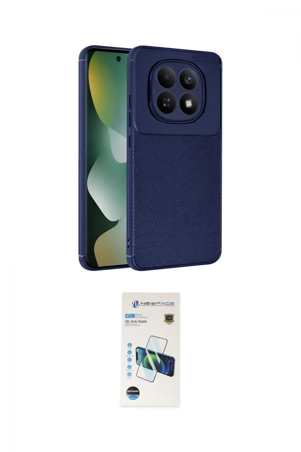 ieg™ Redmi Note 15 Pro 5G Kılıf Eksen Form Prime - Siyah 3D Antistatik Cam Ekran Koruyucu