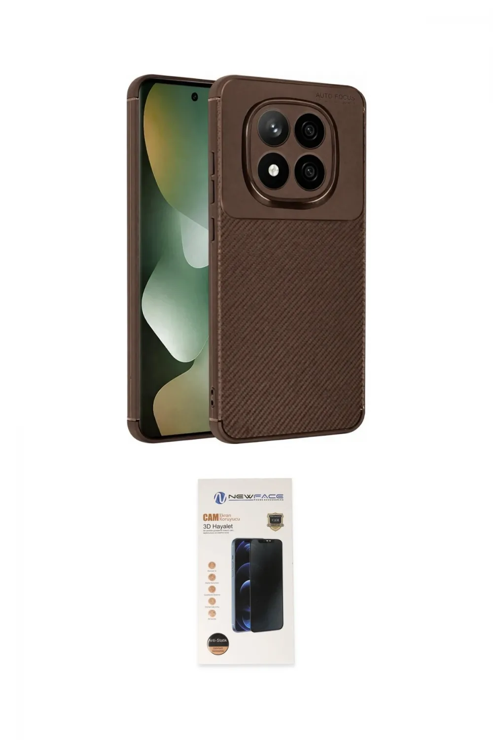 ieg™ Redmi Note 15 Pro 5G Kılıf Eksen Form Prime - Siyah 3D Antistatik Hayalet Cam Ekran Koruyucu