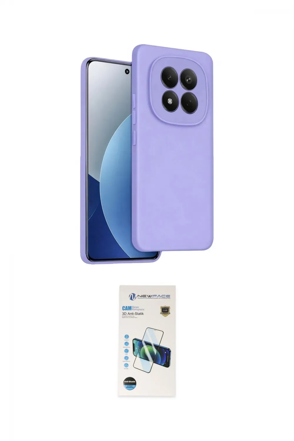 ieg™ Redmi Note 15 Pro 5G Kılıf Kozmos Yansıma Özel Seri - Siyah 3D Antistatik Cam Ekran Koruyucu