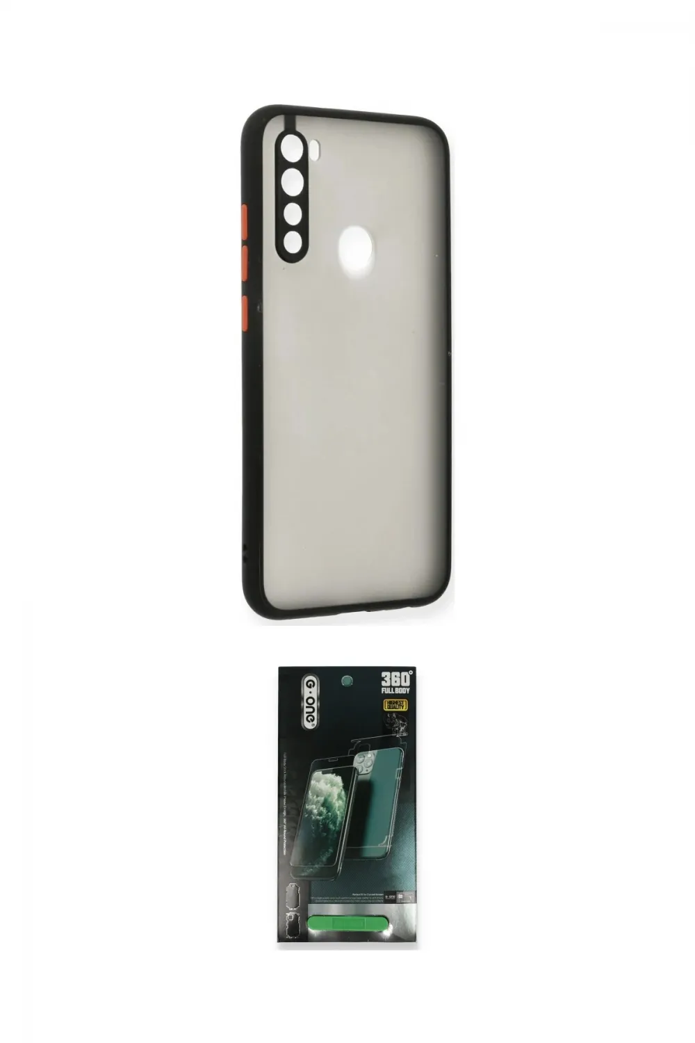ieg™ Redmi Note 8 Kılıf Ahenk Çizgi Serisi - Şeffaf 360 Full Body Arka Koruyucu