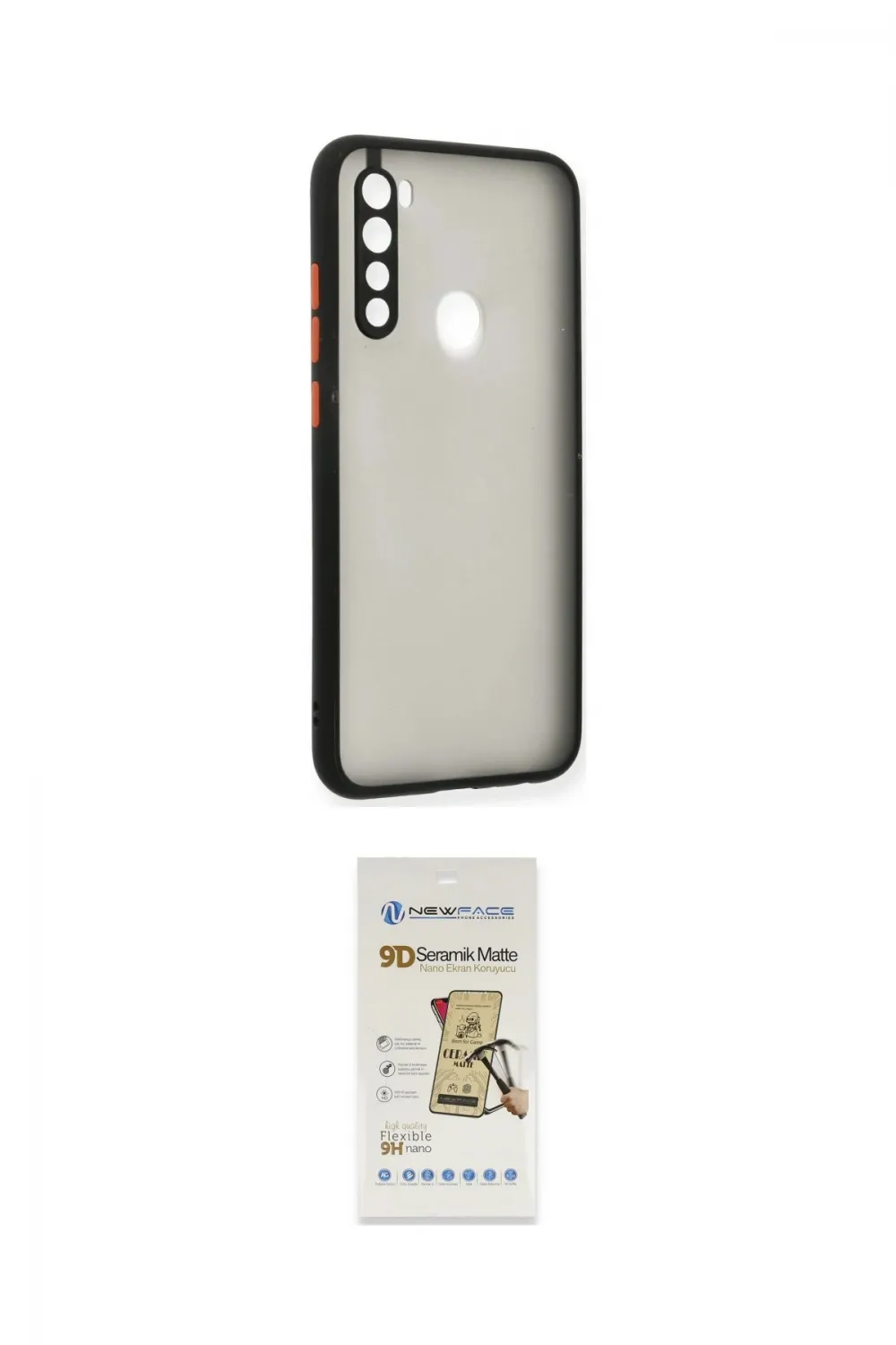 ieg™ Redmi Note 8 Kılıf Ahenk Çizgi Serisi - Siyah Mat Seramik Nano Ekran Koruyucu