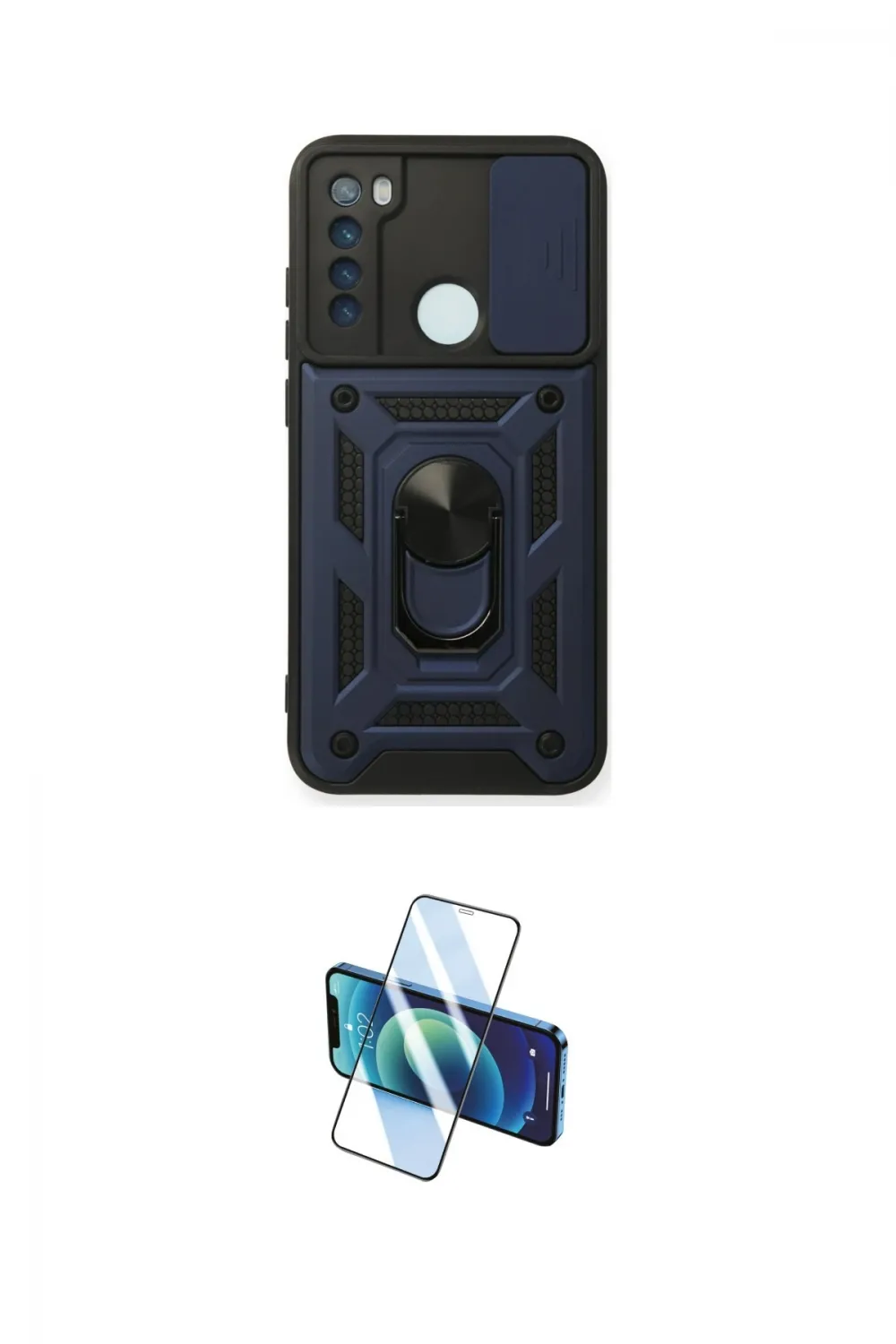 ieg™ Redmi Note 8 Kılıf Ahenk Klasik - Siyah 3D Antistatik Seramik Nano Ekran Koruyucu