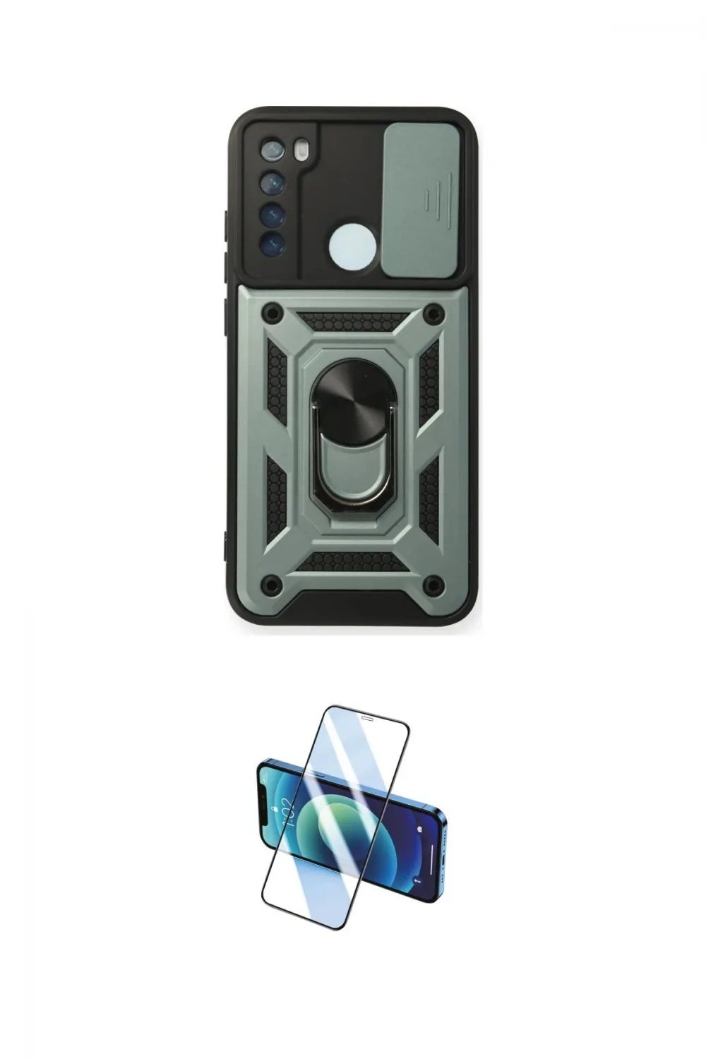 ieg™ Redmi Note 8 Kılıf Ahenk Klasik - Siyah 3D Antistatik Seramik Nano Ekran Koruyucu