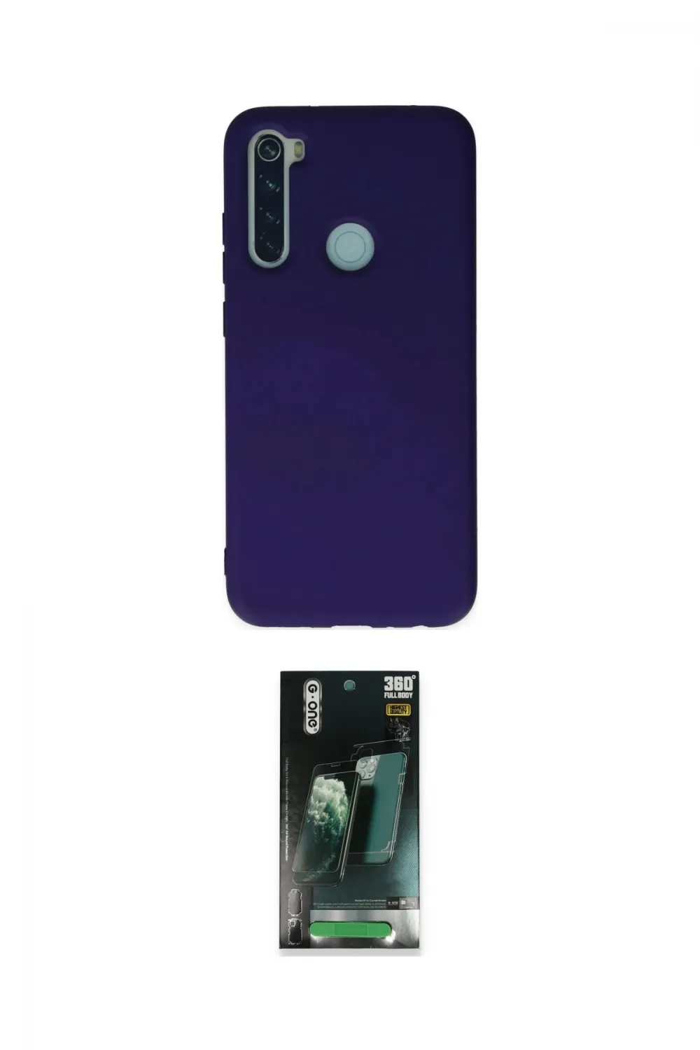 ieg™ Redmi Note 8 Kılıf Ahenk Serisi - Şeffaf 360 Full Body Arka Koruyucu