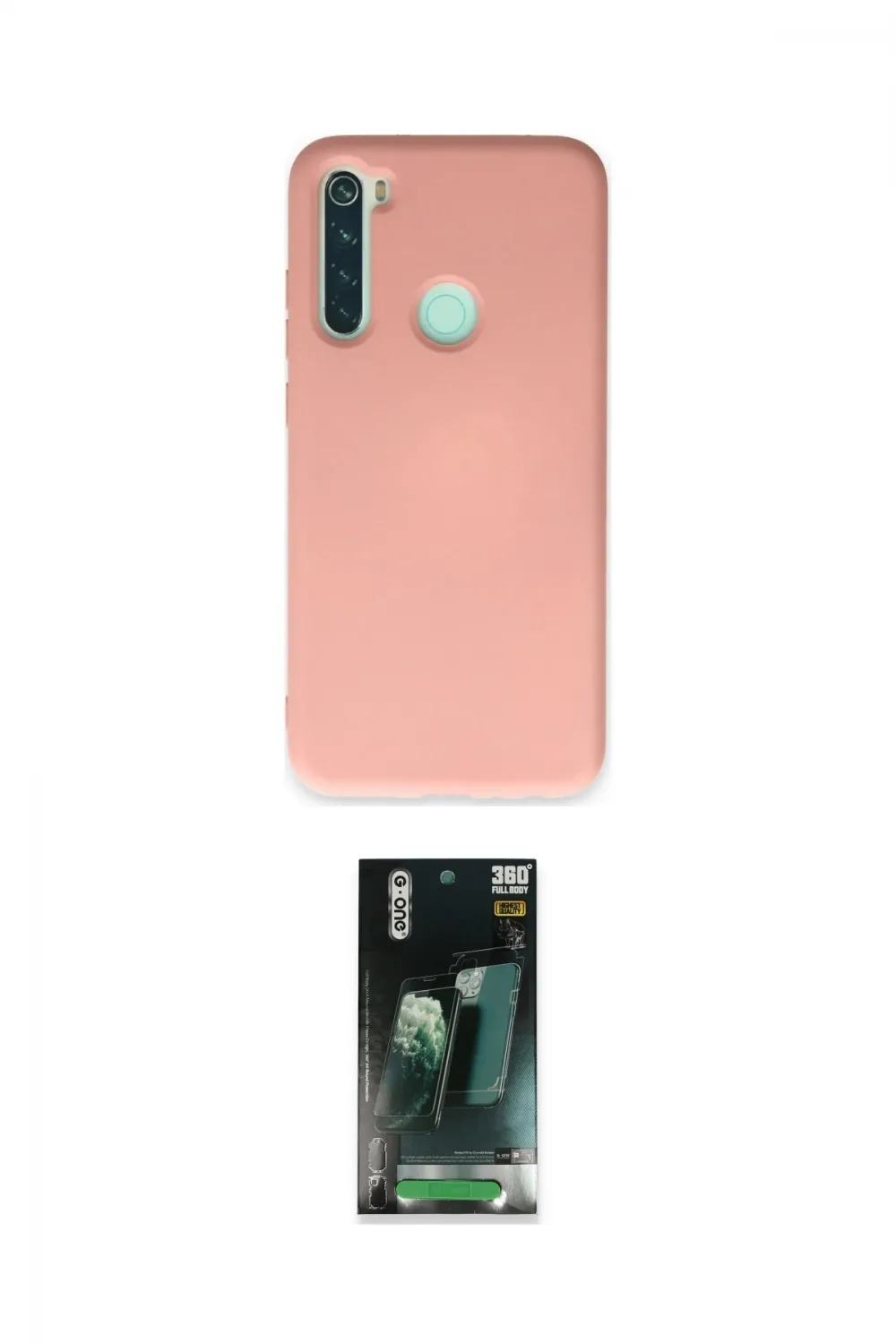 ieg™ Redmi Note 8 Kılıf Ahenk Serisi - Şeffaf 360 Full Body Arka Koruyucu
