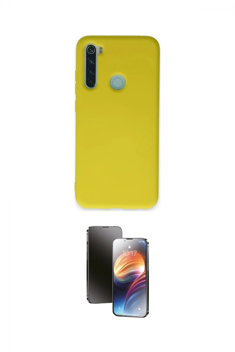 ieg™ Redmi Note 8 Kılıf Ahenk Serisi - Siyah 3D Antistatik Mat Seramik Nano Ekran Koruyucu