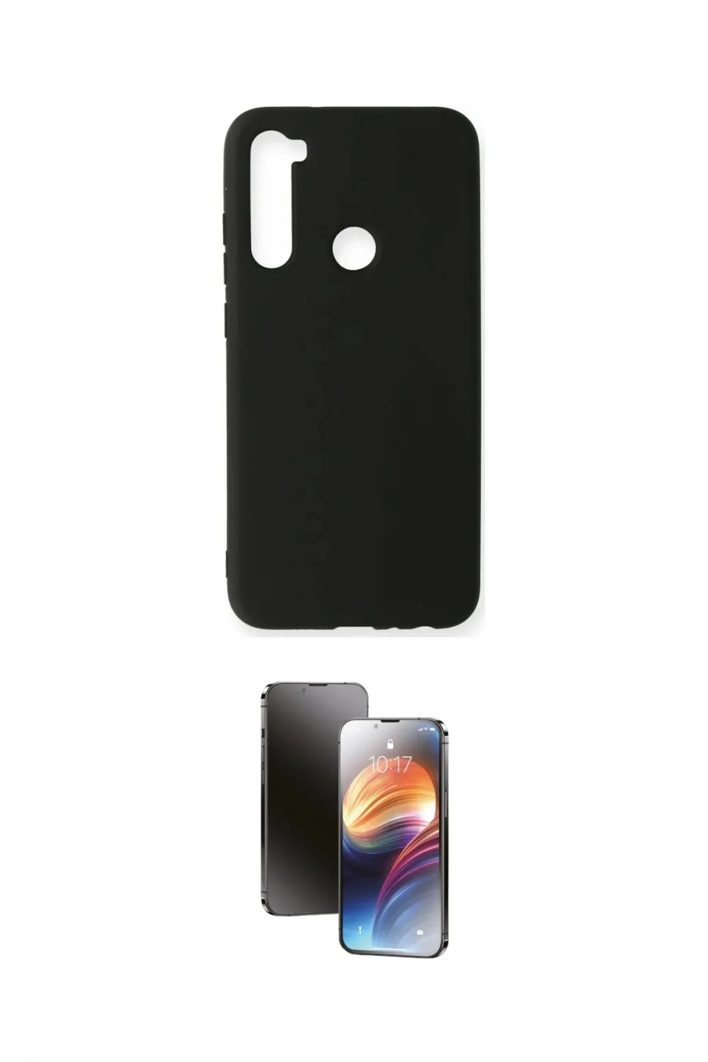ieg™ Redmi Note 8 Kılıf Ahenk Serisi - Siyah 3D Antistatik Mat Seramik Nano Ekran Koruyucu