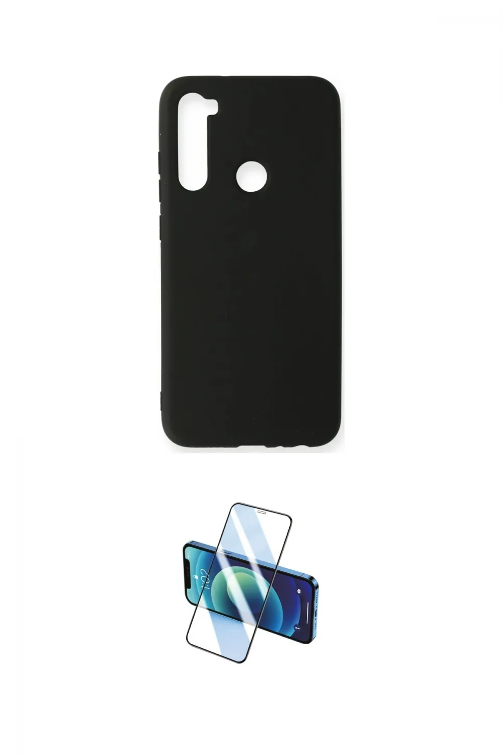 ieg™ Redmi Note 8 Kılıf Ahenk Serisi - Siyah 3D Antistatik Seramik Nano Ekran Koruyucu