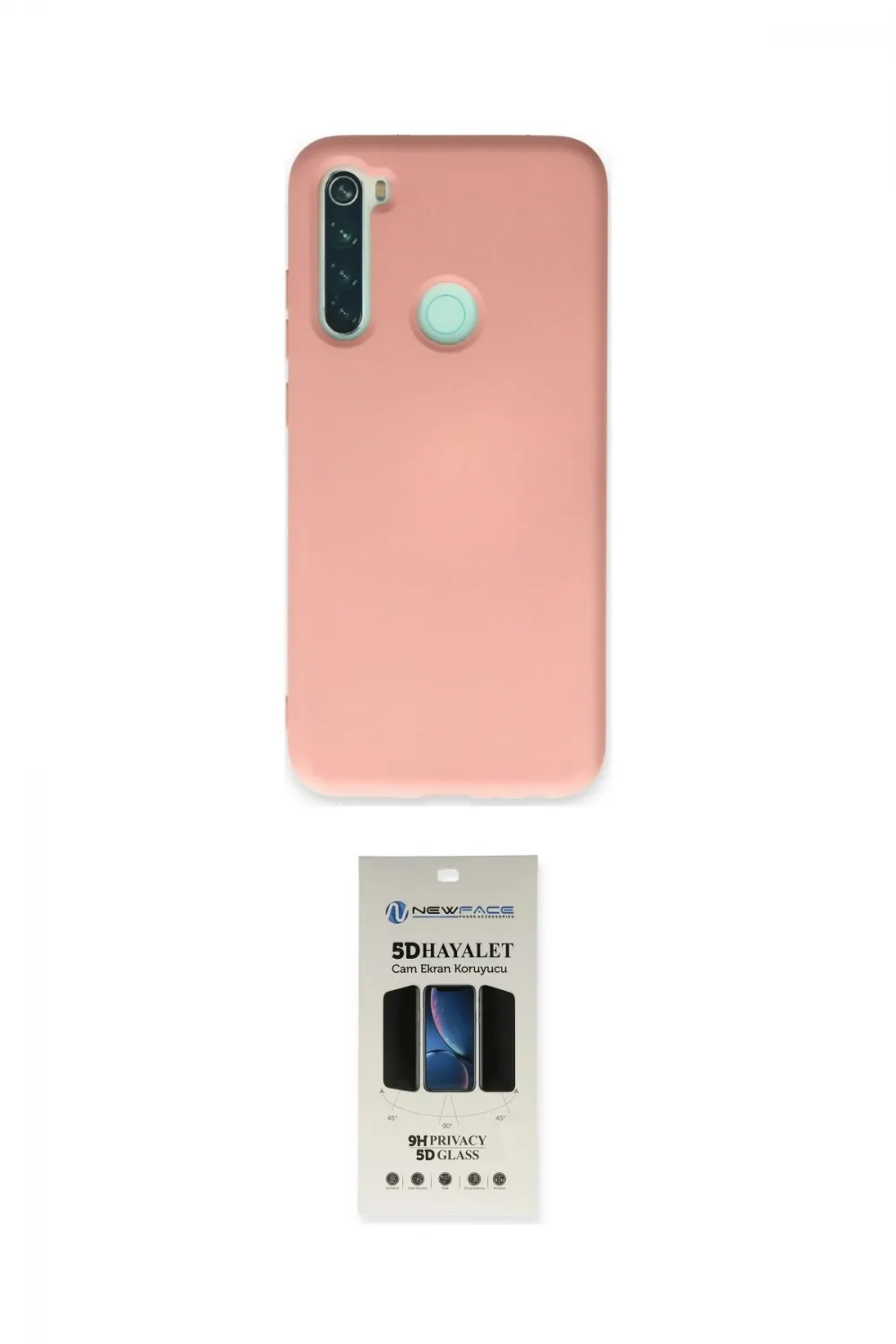 ieg™ Redmi Note 8 Kılıf Ahenk Serisi - Siyah 5D Hayalet Cam Ekran Koruyucu