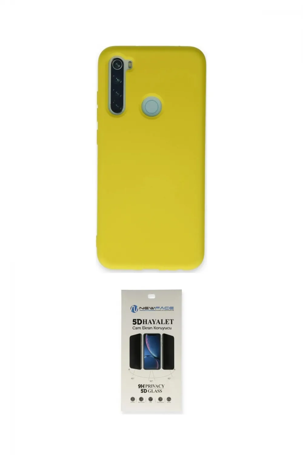ieg™ Redmi Note 8 Kılıf Ahenk Serisi - Siyah 5D Hayalet Cam Ekran Koruyucu