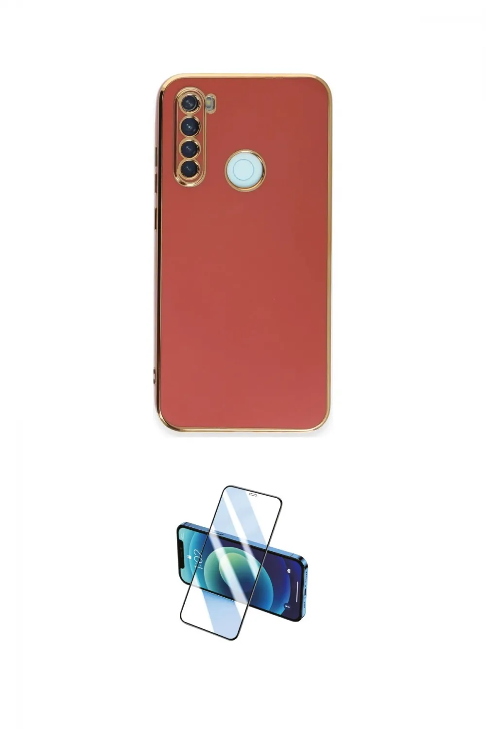 ieg™ Redmi Note 8 Kılıf Yankı Serisi - Siyah 3D Antistatik Cam Ekran Koruyucu
