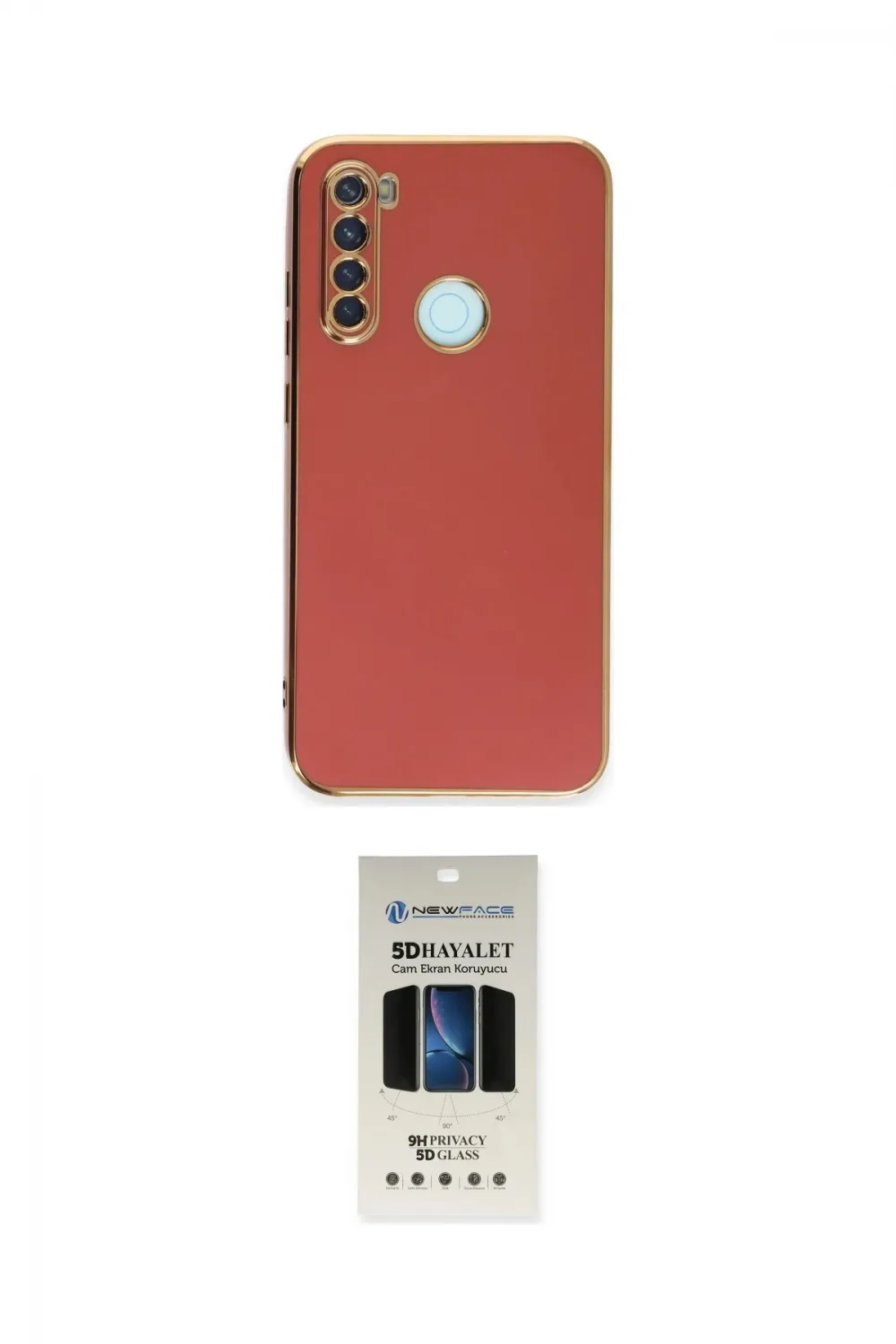 ieg™ Redmi Note 8 Kılıf Yankı Serisi - Siyah 5D Hayalet Cam Ekran Koruyucu