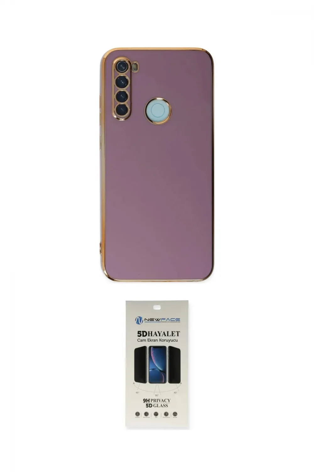 ieg™ Redmi Note 8 Kılıf Yankı Serisi - Siyah 5D Hayalet Cam Ekran Koruyucu