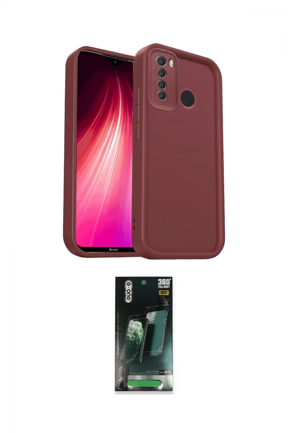 ieg™ Redmi Note 8 Kılıf Yankı Yansıma Özel Seri - Şeffaf 360 Full Body Arka Koruyucu