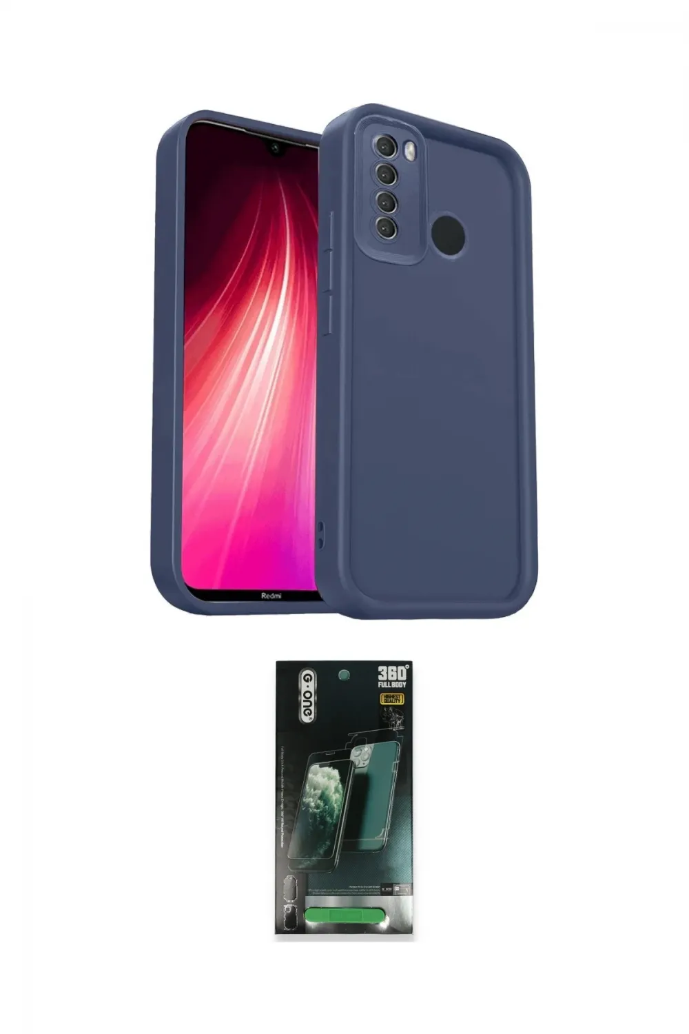 ieg™ Redmi Note 8 Kılıf Yankı Yansıma Özel Seri - Şeffaf 360 Full Body Arka Koruyucu
