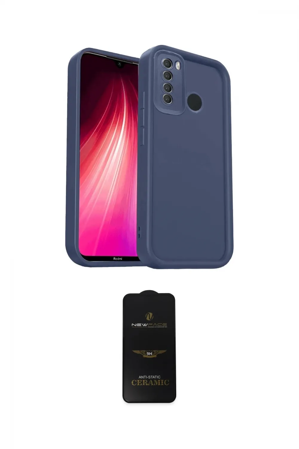 ieg™ Redmi Note 8 Kılıf Yankı Yansıma Özel Seri - Siyah 6D Antistatik Mat Seramik Hayalet Nano Ekran Koruyucu