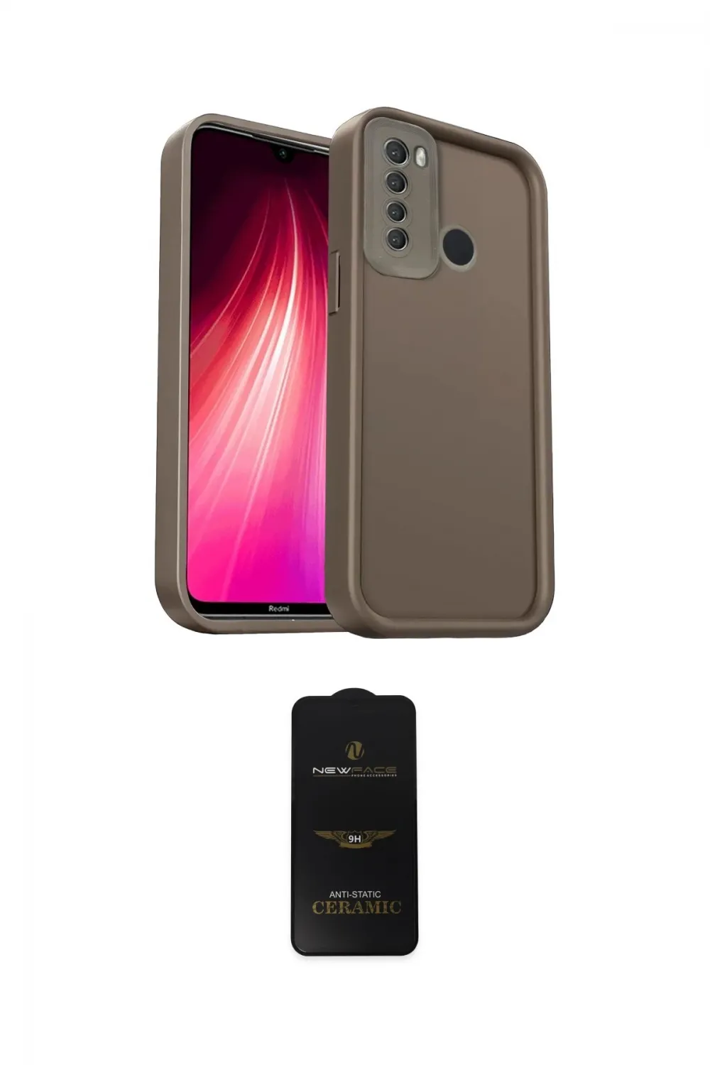 ieg™ Redmi Note 8 Kılıf Yankı Yansıma Özel Seri - Siyah 6D Antistatik Mat Seramik Hayalet Nano Ekran Koruyucu