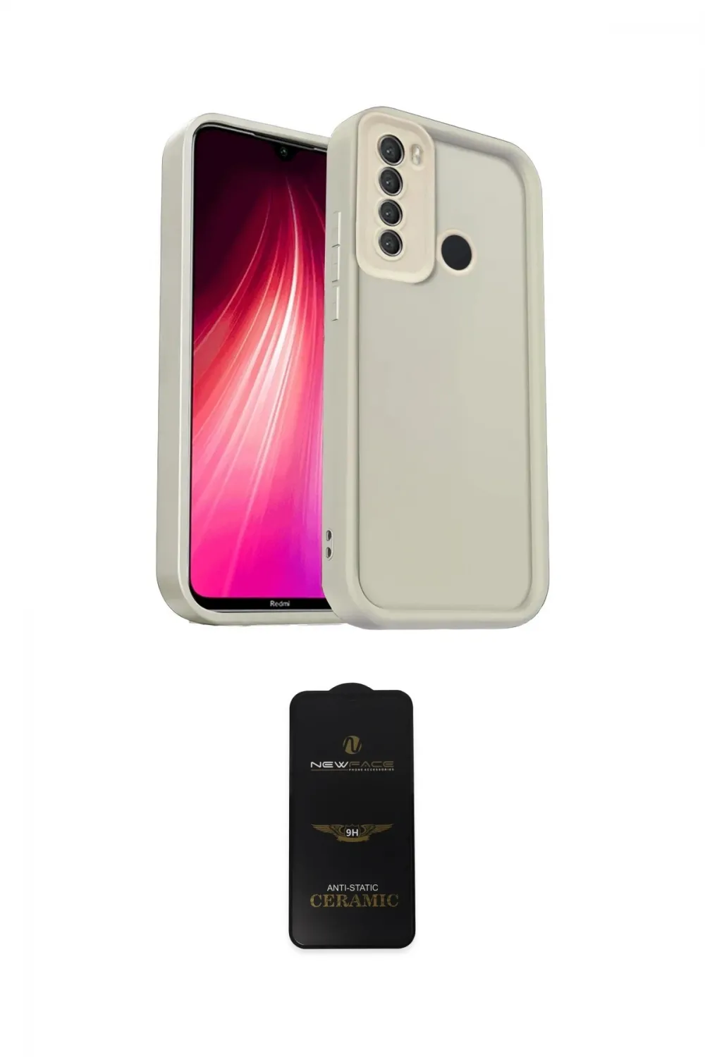 ieg™ Redmi Note 8 Kılıf Yankı Yansıma Özel Seri - Siyah 6D Antistatik Mat Seramik Hayalet Nano Ekran Koruyucu