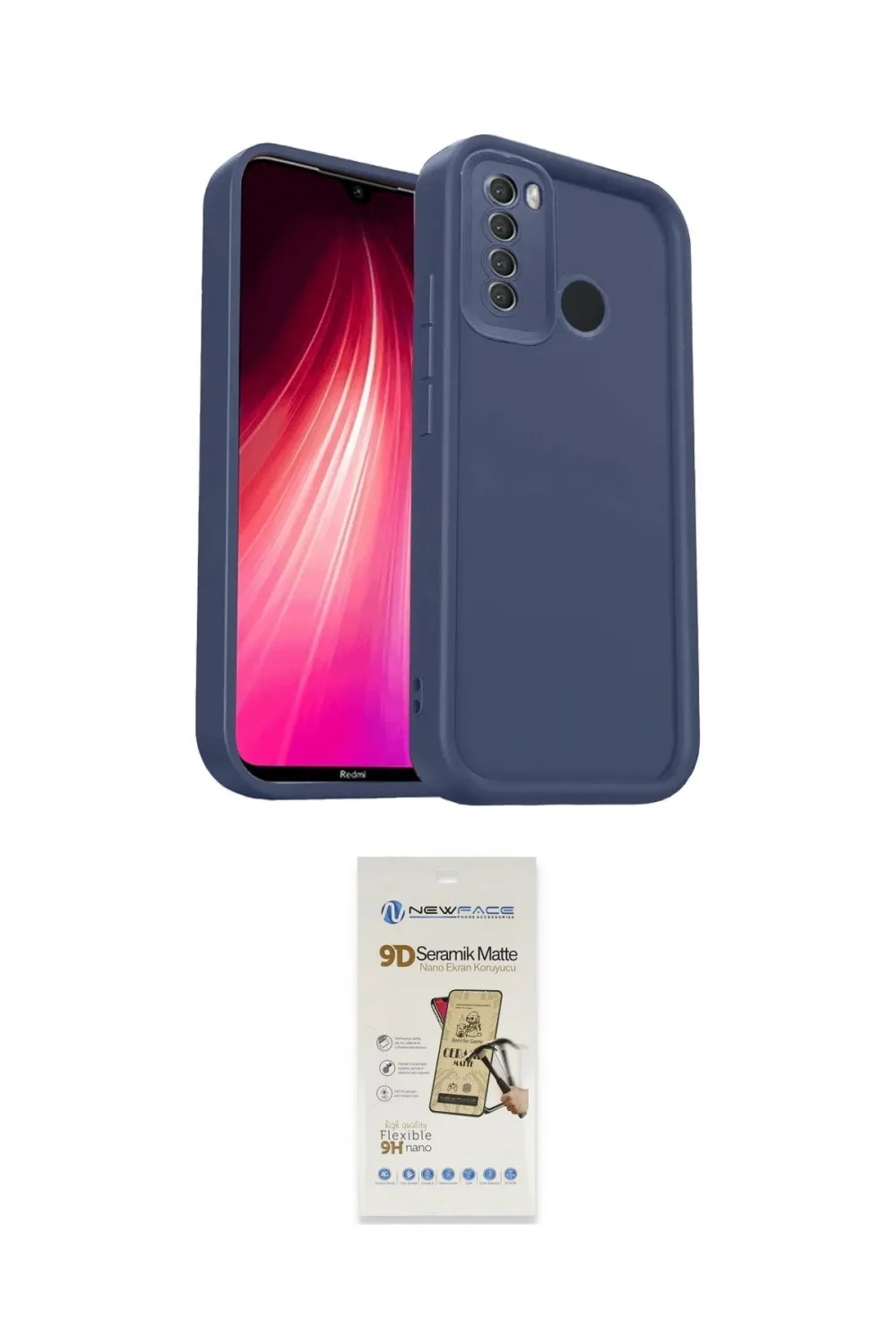 ieg™ Redmi Note 8 Kılıf Yankı Yansıma Özel Seri - Siyah Mat Seramik Nano Ekran Koruyucu