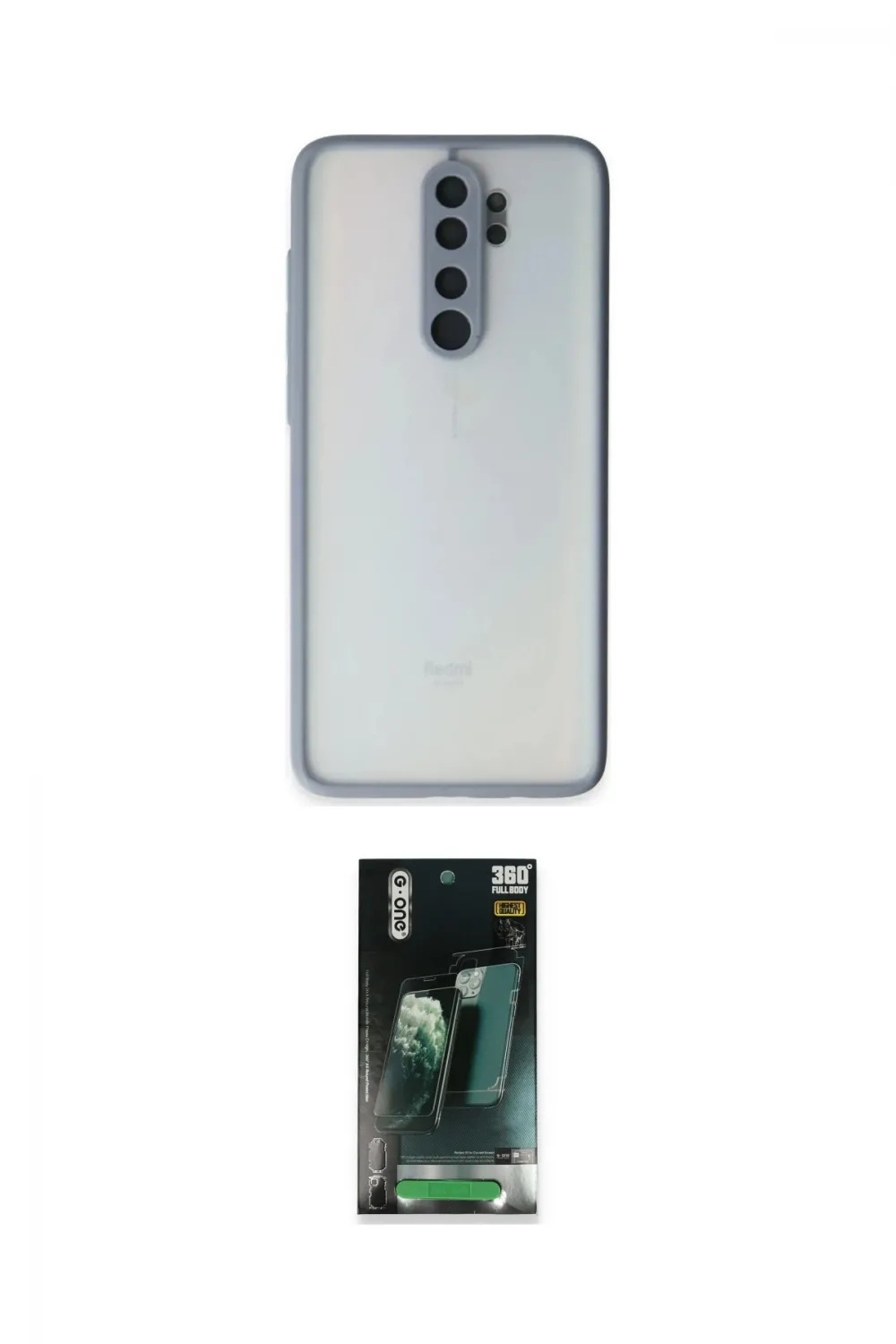 ieg™ Redmi Note 8 Pro Kılıf Ahenk Çizgi Serisi - Şeffaf 360 Full Body Arka Koruyucu