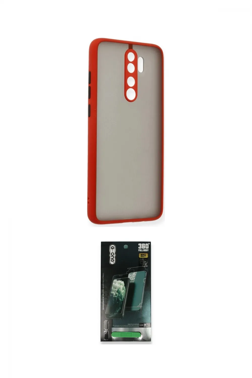 ieg™ Redmi Note 8 Pro Kılıf Ahenk Çizgi Serisi - Şeffaf 360 Full Body Arka Koruyucu