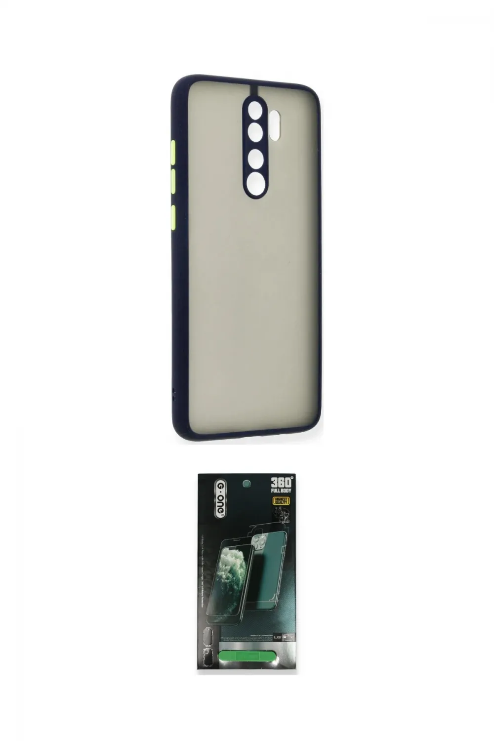 ieg™ Redmi Note 8 Pro Kılıf Ahenk Çizgi Serisi - Şeffaf 360 Full Body Arka Koruyucu